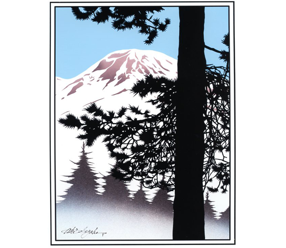 "Mountain & Pine" Print by Aki Sogabe